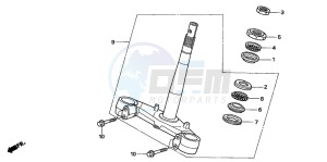 SH125 drawing STEERING STEM