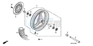 XL125VA E / MKH drawing FRONT WHEEL