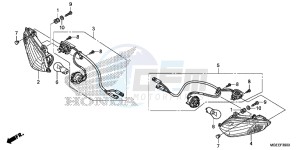 VFR1200FF VFR1200F UK - (E) drawing FRONT WINKER