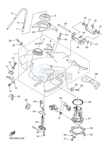 WR450F (1DX3) drawing FUEL TANK