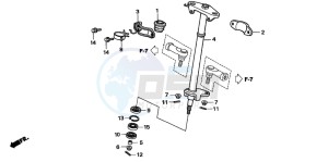 TRX250TM FOURTRAX drawing STEERING SHAFT