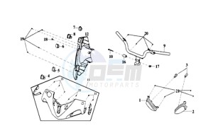 EURO MX 125 DUAL DISK 50 drawing HANDLEBAR / HANDLEBAR COVER / DASHBOARD