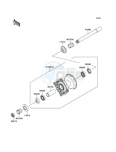 KX450F KX450E9F EU drawing Front Hub