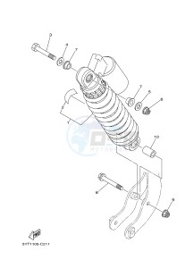 YFM350R YFM350RD RAPTOR 350 (10PA) drawing REAR SUSPENSION