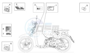 Scarabeo 50 4T E2 drawing Decal op.handbooks and plate set