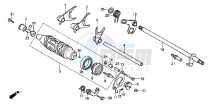 TRX300 FOURTRAX 300 drawing GEARSHIFT DRUM