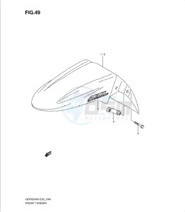 GSF650/S drawing FRONT FENDER