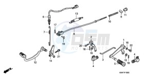 CBF125MA UK - (E) drawing PEDAL