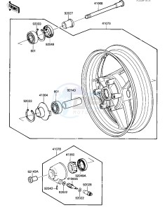 ZX 1000 B [NINJA ZX-10] (B1-B2) [NINJA ZX-10] drawing FRONT WHEEL