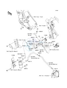 KLX 250 W [KLX250SF] (W9F) W9F drawing FUEL EVAPORATIVE SYSTEM-- CA- -