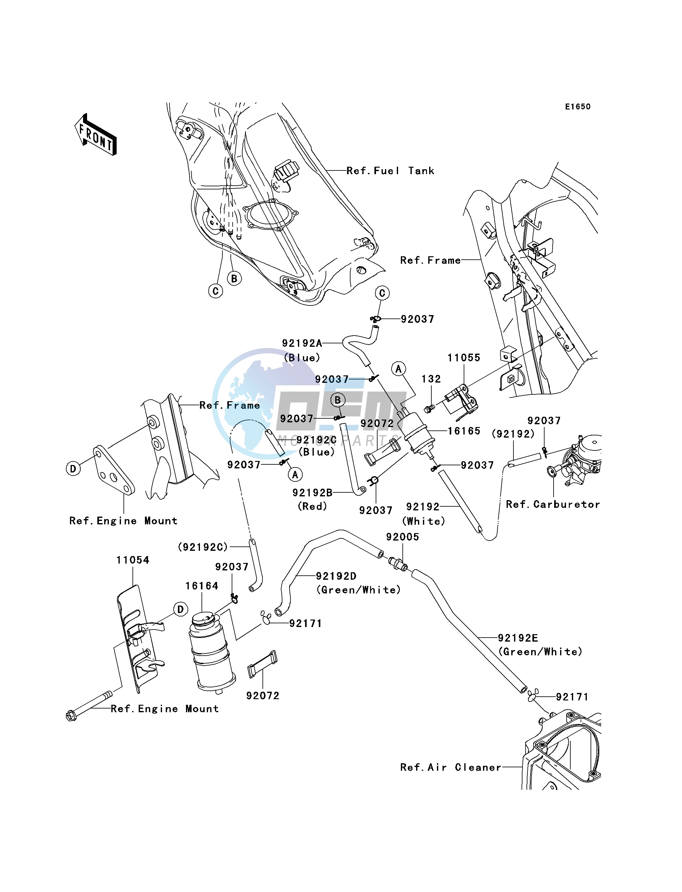 FUEL EVAPORATIVE SYSTEM-- CA- -