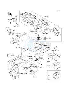 KAF 950 F [MULE 4010 DIESEL 4X4] (F9F-FAF) F9F drawing CHASSIS ELECTRICAL EQUIPMENT