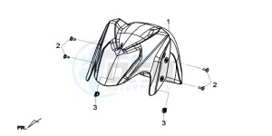 GTS 125I EURO4 SPORT L7 drawing FRONT FENDER