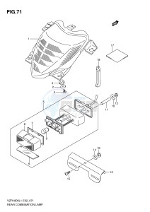 VZR1800 (E2) INTRUDER drawing REAR COMBINATION LAMP (VZR1800ZL1 E19)