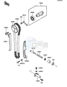 KLF 300 A [BAYOU 300] (A1) [BAYOU 300] drawing CAMSHAFT_CHAIN_TENSIONER