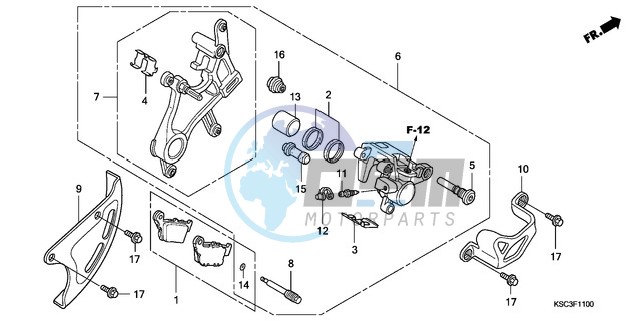 REAR BRAKE CALIPER