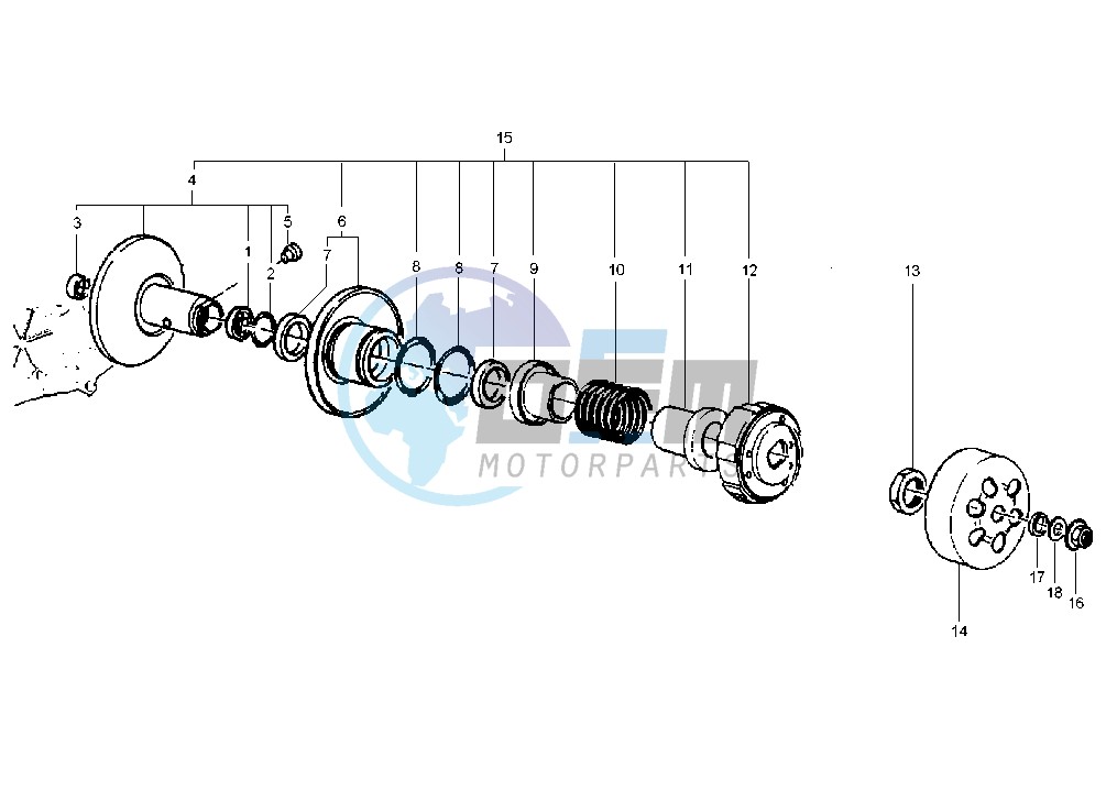 Driven pulley