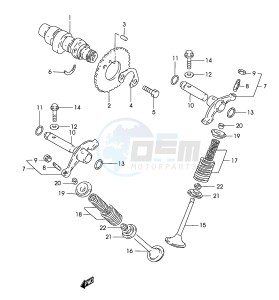 GZ125 (P19) drawing CAMSHAFT-VALVE