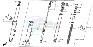 CBR600SE drawing FRONT FORK