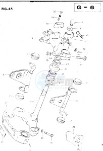 GS500E (Z-D) drawing STEERING STEM