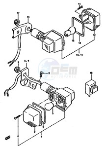 DR125S (F-H-J) drawing TURN SIGNAL LAMP (E1,E4,E24)