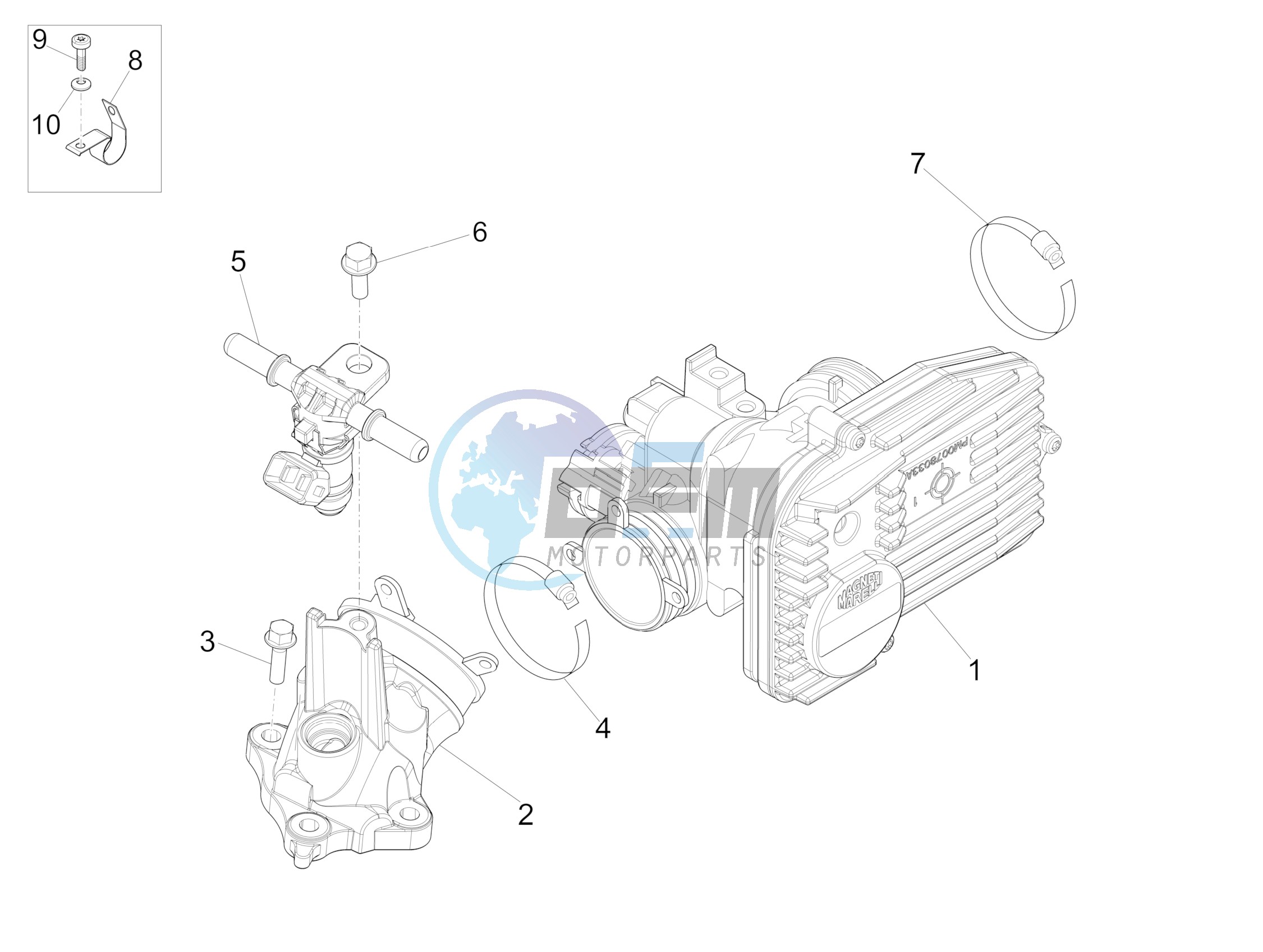 Throttle body - Injector - Induction joint