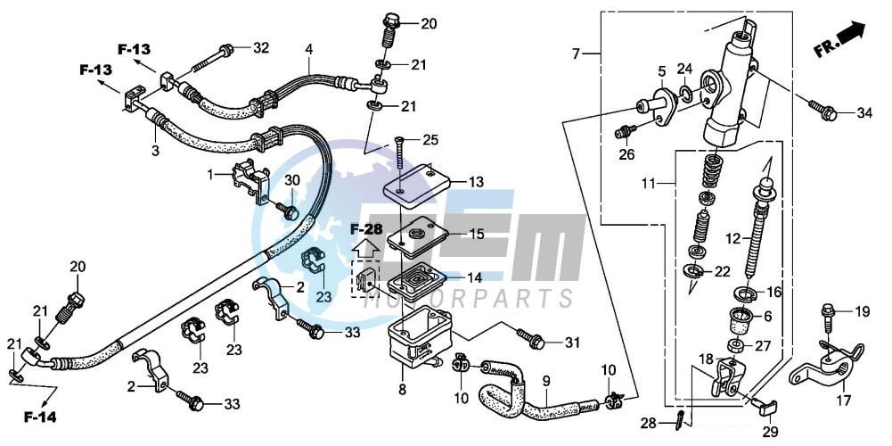 RR. BRAKE MASTER CYLINDER (ABS)