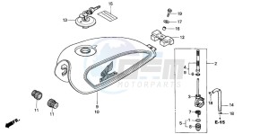 CM125C drawing FUEL TANK