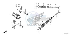 CRF110FD CRF110F Europe Direct - (ED) drawing CAMSHAFT/VALVE