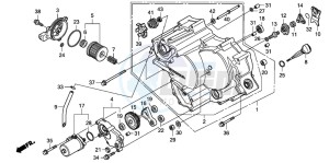 TRX420TE FOURTRAX ES drawing FRONT CRANKCASE COVER