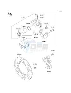 KL 650 A [KLR650] (A15-A19) [KLR650] drawing REAR BRAKE-- A18_A19- -