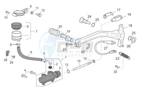 Breva V IE 850 drawing Rear master cylinder