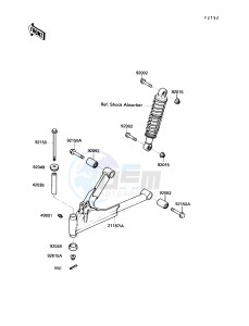 KLF 220 A [BAYOU 220] (A1-A4) [BAYOU 220] drawing FRONT SUSPENSION