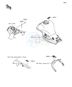 NINJA ZX-10R ABS ZX1000SGF XX (EU ME A(FRICA) drawing Labels