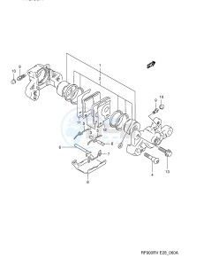 RF900R (E28) drawing REAR CALIPER (MODEL T V)