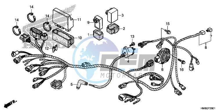 WIRE HARNESS (TRX250TE)