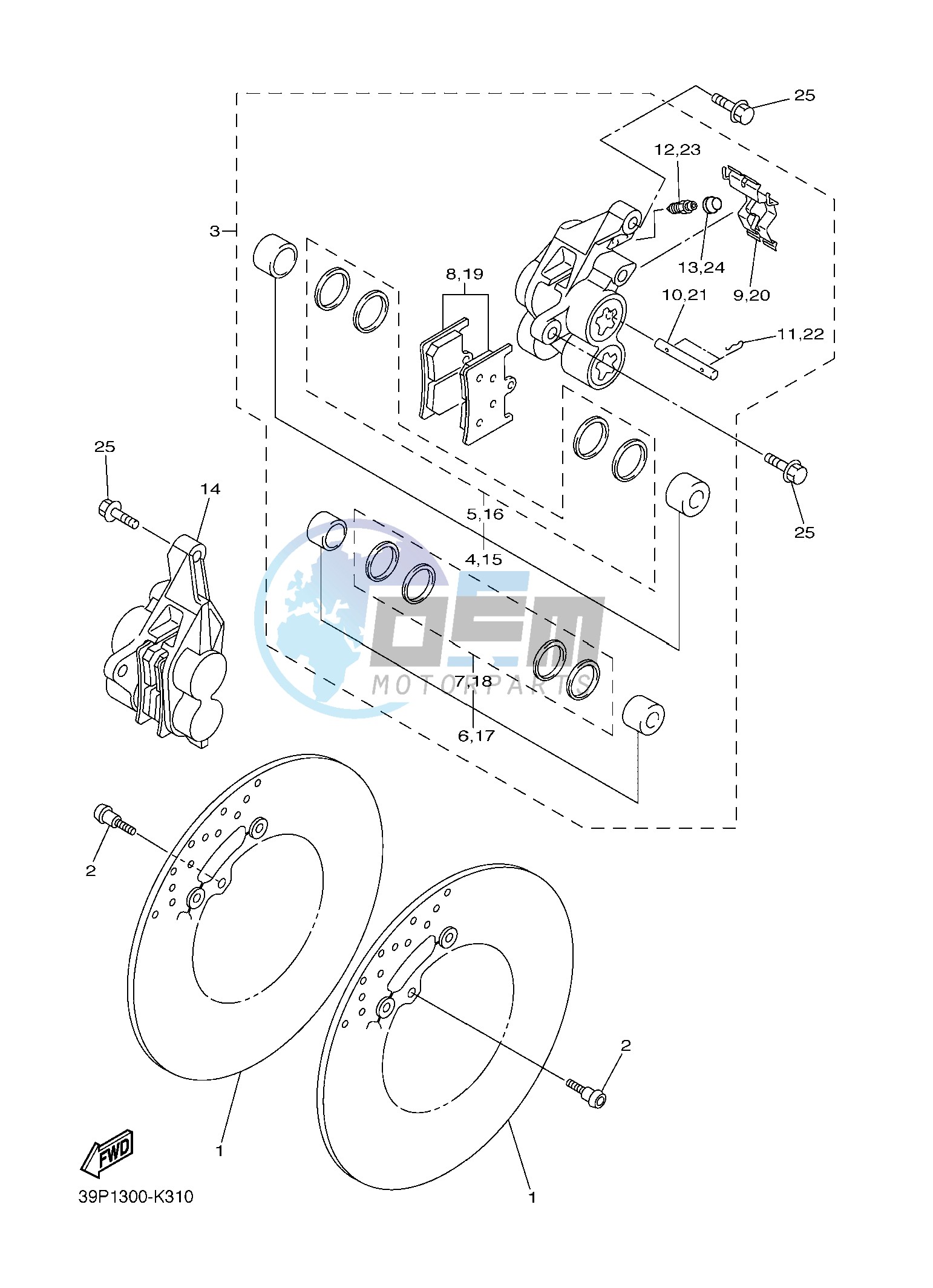 FRONT BRAKE CALIPER