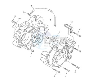 YZ 85 drawing CRANKCASE