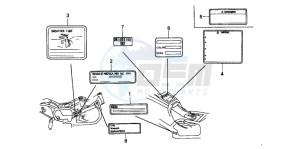GL1500A GOLDWING ASPENCADE drawing CAUTION LABEL (2)