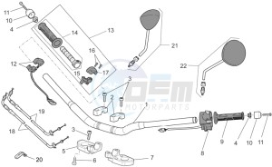 1200 Sport 8V drawing Handlebar - Controls