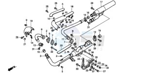 VT1100D2 drawing EXHAUST MUFFLER