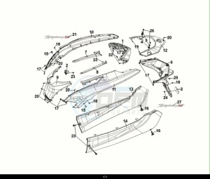 SYMPHONY ST 125 (XL12W1-EU) (E5) (M1) drawing BODY COVER - TAIL LIGHT