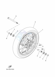 XSR700 MTM690D (BJX2) drawing FRONT WHEEL