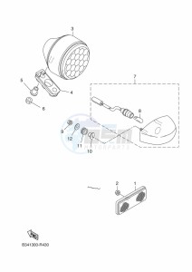 XSR700 MTM690 (BU33) drawing TAILLIGHT