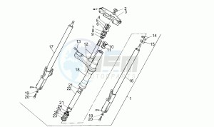 RS 125 drawing Front Fork