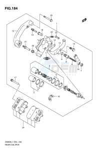 AN650 (E2) Burgman drawing REAR CALIPER (AN650AL1 E2)