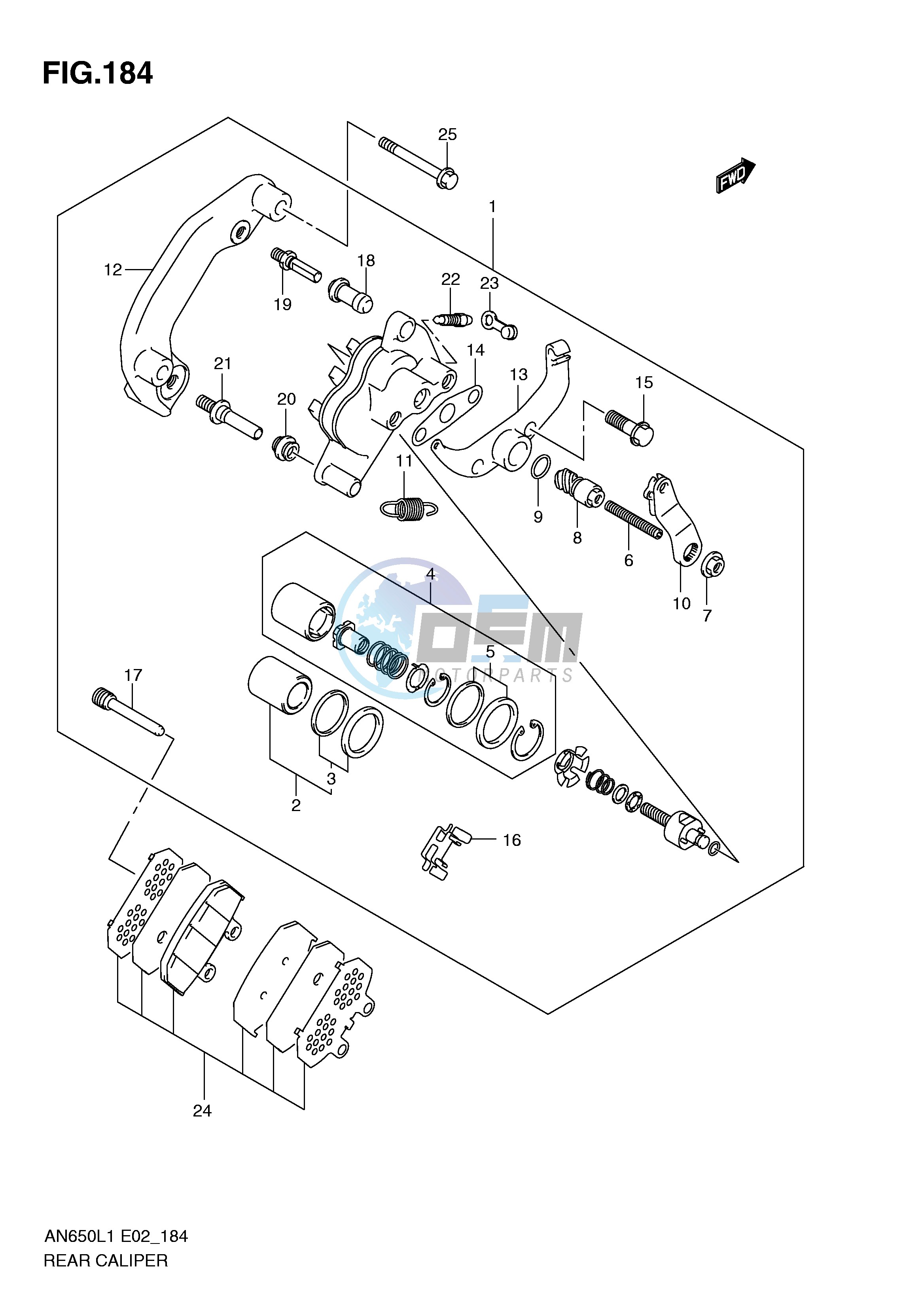 REAR CALIPER (AN650AL1 E2)