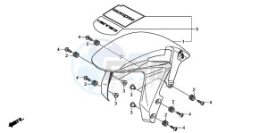 CBR600RR drawing FRONT FENDER