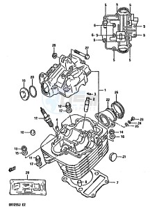 DR125S (F-H-J) drawing CYLINDER HEAD