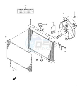 LT-A500XP Z drawing RADIATOR (LT-A500XPZL2 P17)